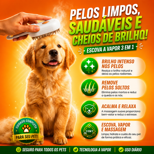 LimpaPET PRO™  Escova 3 EM 1