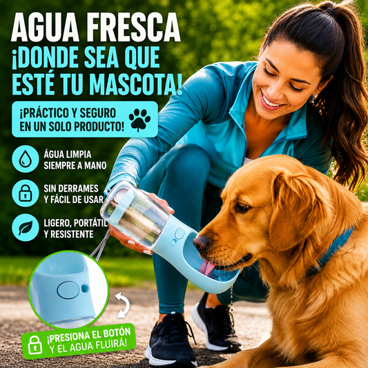 AquaPet Pro™ GARRAFA DE ÁGUA 2 EM 1